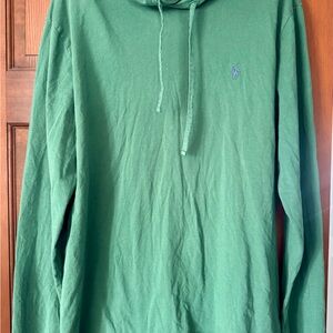Green Polo by Ralph Lauren Women’s Long Sleeve Hooded Tee Shirt Size Large